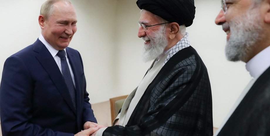 Владимир Путин и аятолла Хаменеи, Иран и Россия, военная поддержка России, помощь Ирана, иранские беспилотники