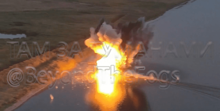 Взрыв, дрон, беспилотник, Херсонская область, фото