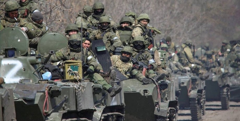 Наступ ЗС РФ, колона ЗС РФ, ЗС РФ, російська армія, російські військові
