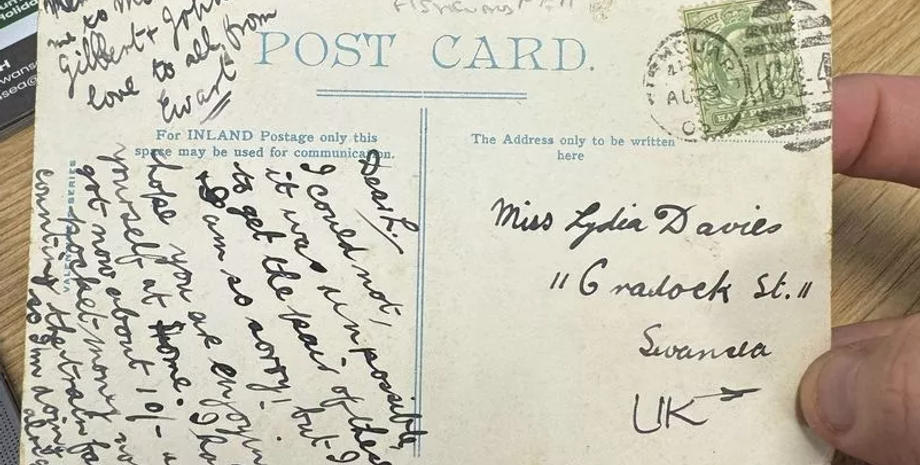 Открытку отправленную 121 год назад нашли, о чем говорится в этом послании, тайна, загадка, курьезы, потерянные вещи
