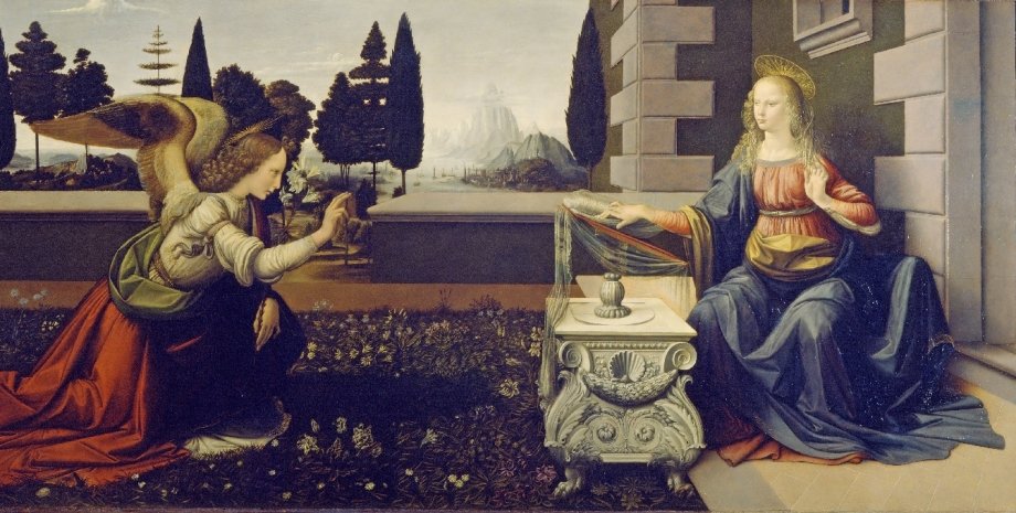 "Благовещение", Леонардо да Винчи