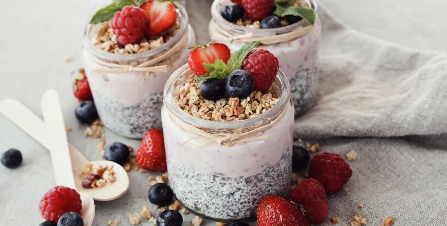 Семена чиа, с чем сочетать чиа, чиа с йогуртом