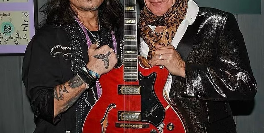 Джонни Депп и Род Стюарт