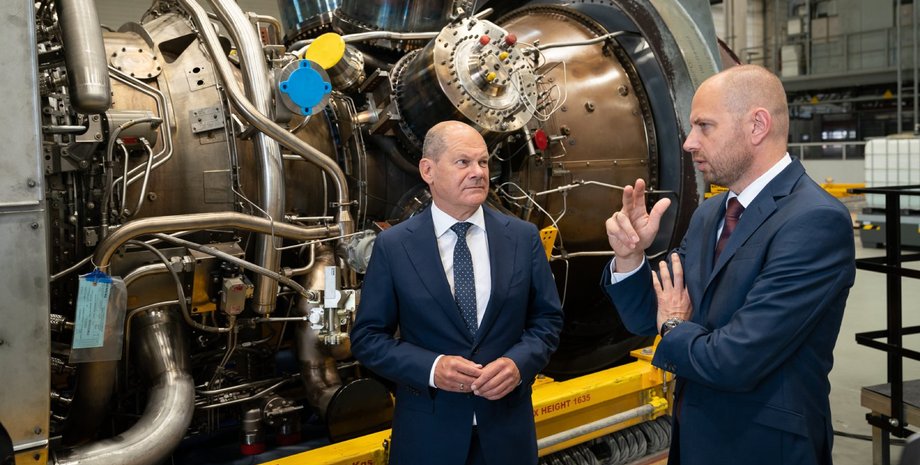 канцлер Німеччини олаф шольц, завод Siemens шольц, турбіна шольц