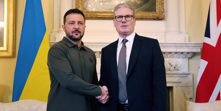 Президент Украины Владимир Зеленский и премьер Великобритании Кир Стармер Владимир Зеленский и Кир Стармер