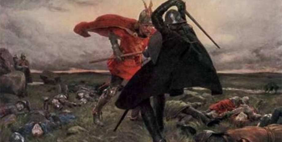 Картина о битве между королем Артуром и Мордредом работы Король Артур, измена, предатель, Мордред, история, легенда, поход, битва, средневековье, Британия, персонаж, миф