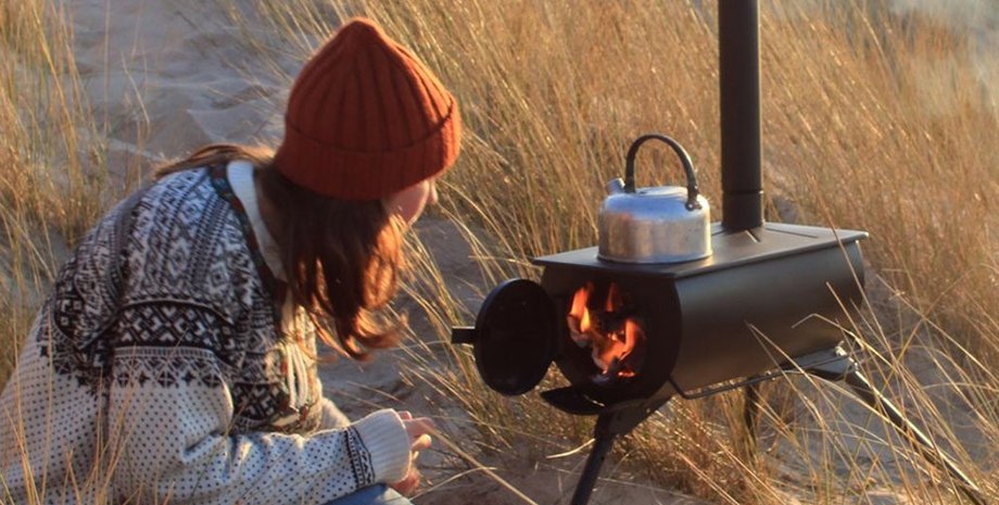 буржуйка, дрова, тепло, нагреть, чайник