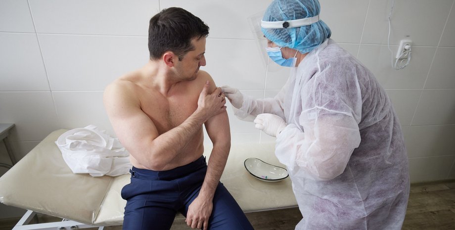 зеленский, владимир Зеленский, вакцинация от коронавируса, коронавирус, вакцина от COVID-19, AstraZeneca, вторая доза