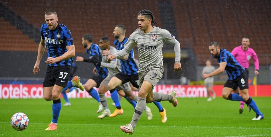 футбол, Лига чемпионов, фк шахтер, фк Интер