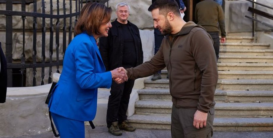 Ненсі Пелосі та Володимир Зеленський