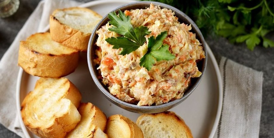 Закуска з оселедця і сирка, намазка як ікра, намазка з оселедця