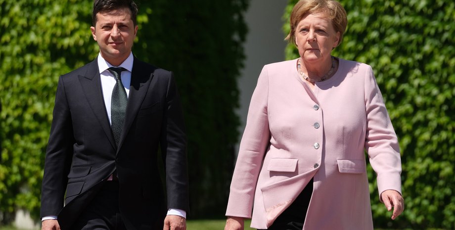 Владимир Зеленский и Ангела Меркель