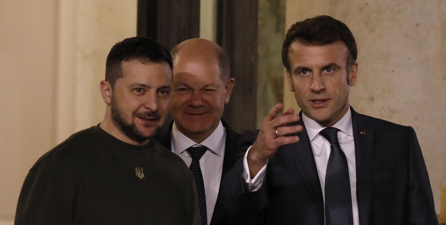 Зеленский Шольц Макрон Зеленский Шольц Макрон