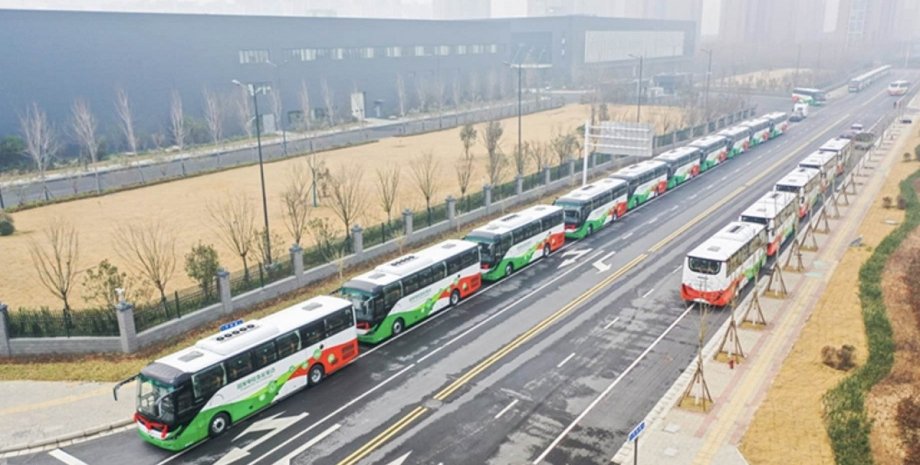 Водневі автобуси, паливні осередки Олімпіада-2022 Yutong Fuel Cel