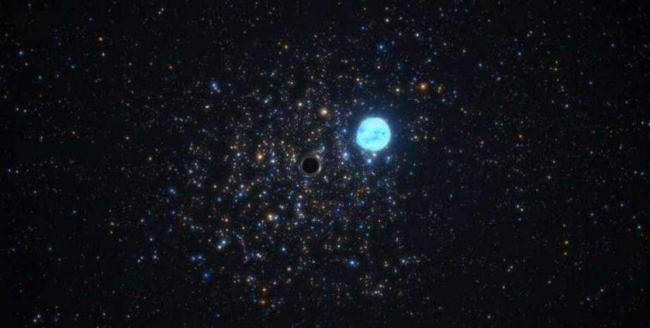 Небольшая черная дыра, звезда, звездное скопление