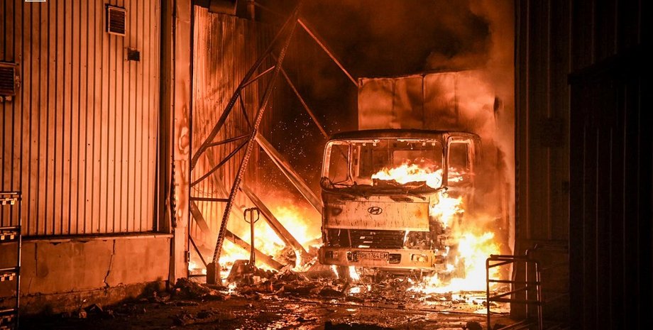 одесса обстрел пожар