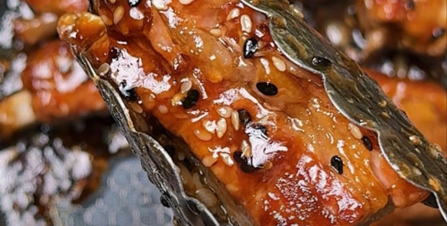 ребрышки в паназиатском стиле, ребрышки в духовке, свиные ребрышки