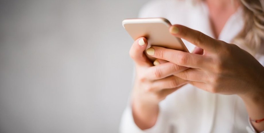 IPhone, руки, девушка, смартфон