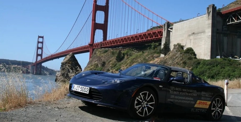 тесла родстер, Tesla Roadster, электромобиль Tesla, кругосветное путешествие, вокруг света