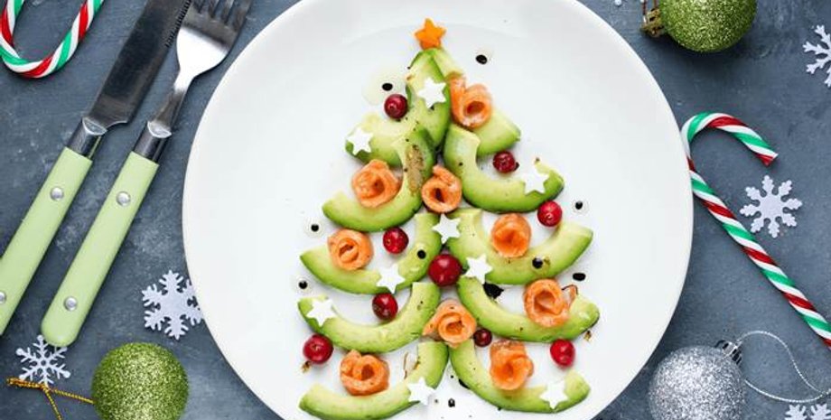 Съедобная новогодняя елка, Новогодняя елка из продуктов, новогодняя подача блюд