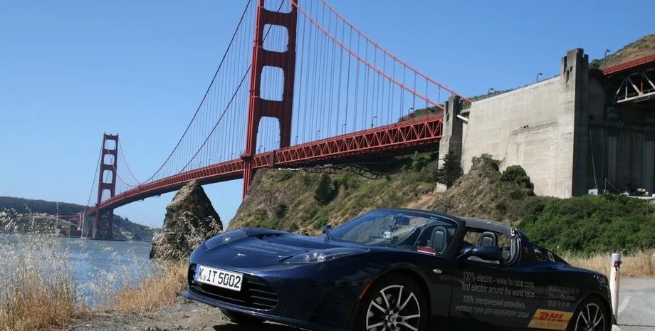 тесла родстер, Tesla Roadster, електромобіль Tesla, навколосвітня подорож, навколо світу