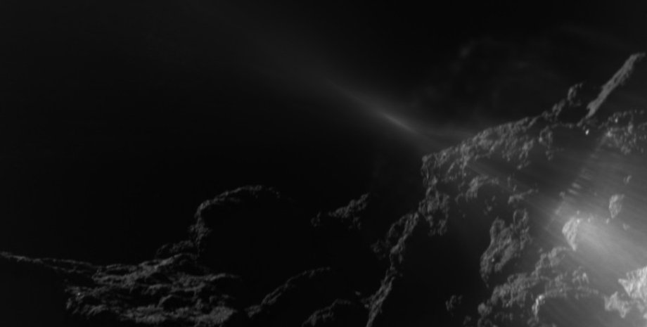 Солнечный блик на поверхности Рюгу. Фото: DLR
