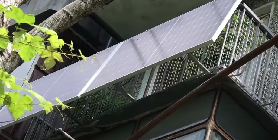 Солнечные панели, балкон, энергия, фото