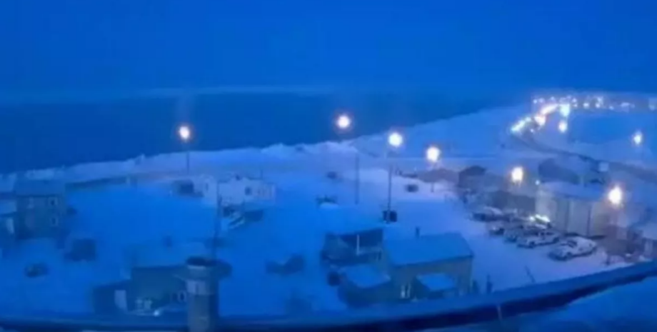 город, Уткиагвик, полярная ночь, Аляска