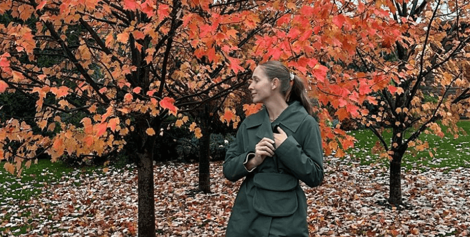 Катя Осадчая, Катя Осадчая без макияжа, Катя Осадчая дети, прогулка по Киеву, осень, осень в Украине