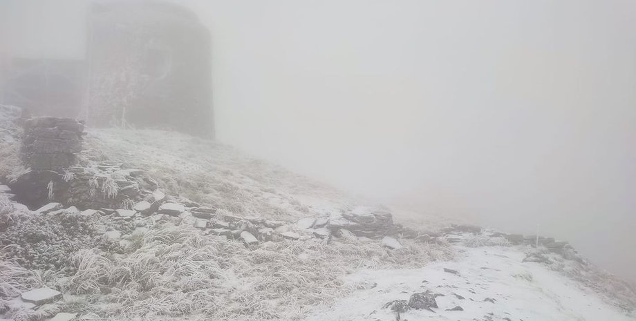 карпаты, снег, поп иван, фото