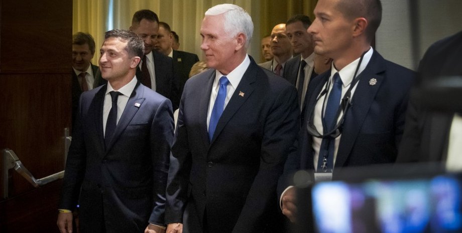 Владимир Зеленский и Майк Пенс. Фото: president.gov.ua