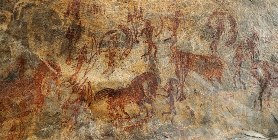 печера, малюнки, стародавні люди