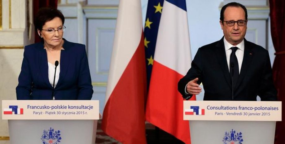 Ева Копач и Франсуа Олланд / Фото: Reuters