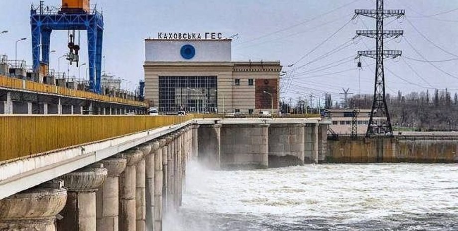 Каховская ГЭС электростанция дамба автомобильный мост подрыв