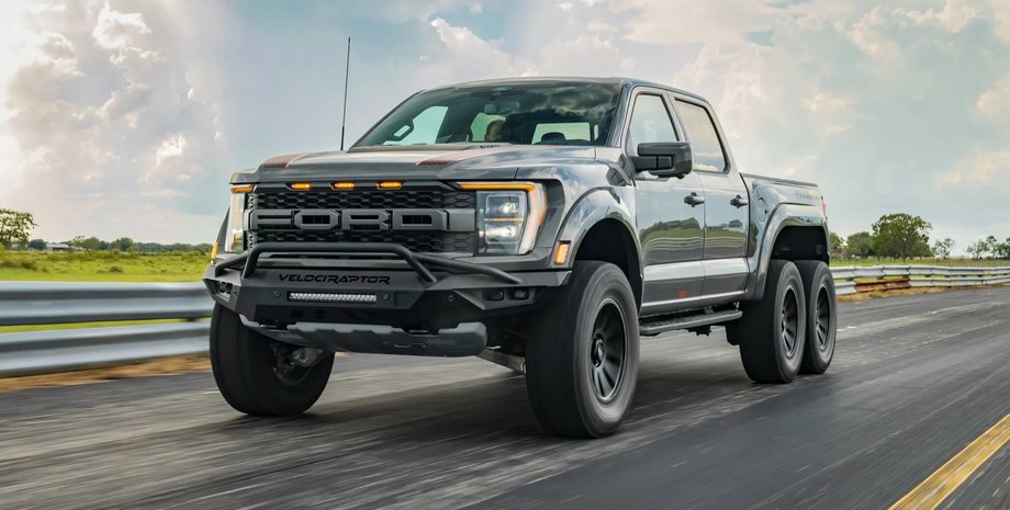 пикап Ford F-150, пикап Ford, Ford F-150, Hennessey VelociRaptor 6x6, Hennessey VelociRaptor, тюнинг Ford F-150
