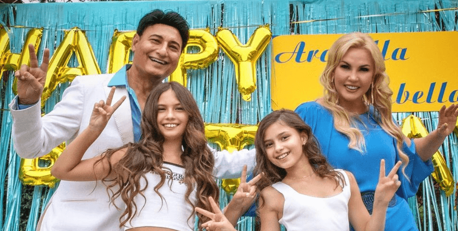 камалия дочери, камалия мохаммад захур, день рождения, мирабелла и арабелла, праздничные фото