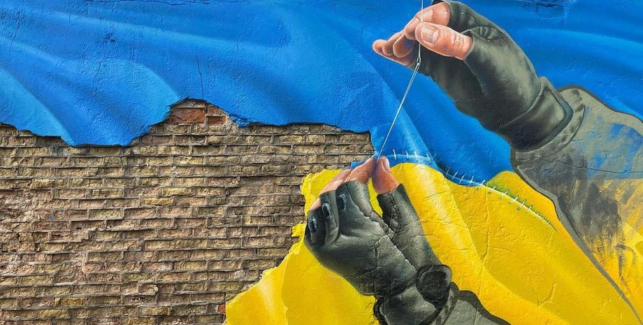 мурал Саші Корбана, мурал на Оболоні, мурали присвячені Україні, олександр корбан