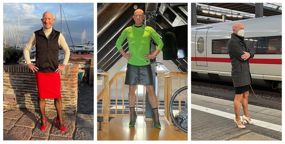 Марк Брайан, юбки, каблуки