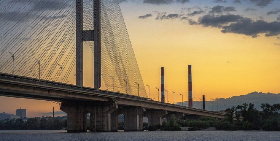 мост, мост через реку, мостовой переход, мост в Киеве, Южный мост