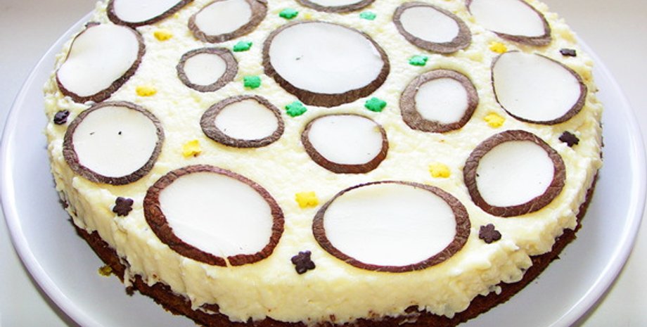 торт нло, рецепт торта, кокосовый торт, сладкая выпечка