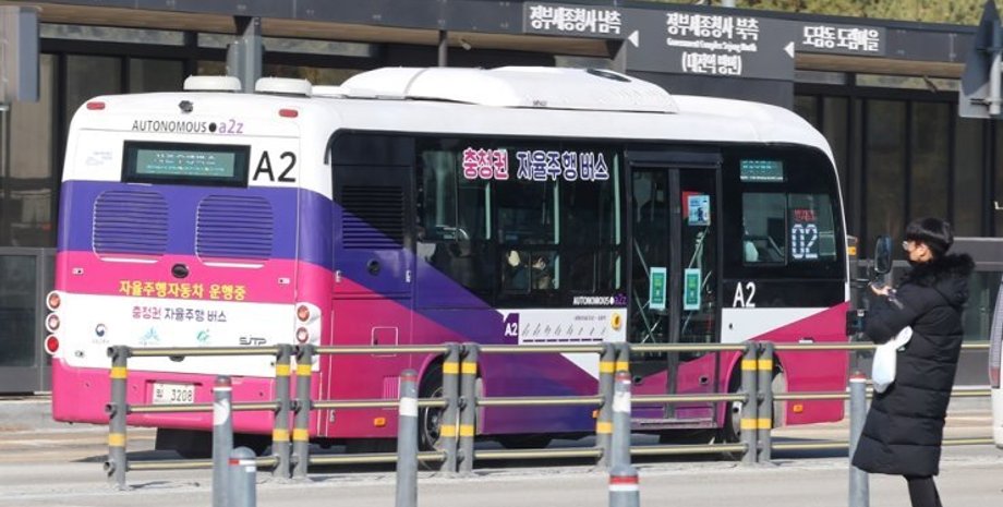 Автобусы, Общественный транспорт, Беспилотники, Южная Корея, Авто, Автомобили, Дороги, Перевозки