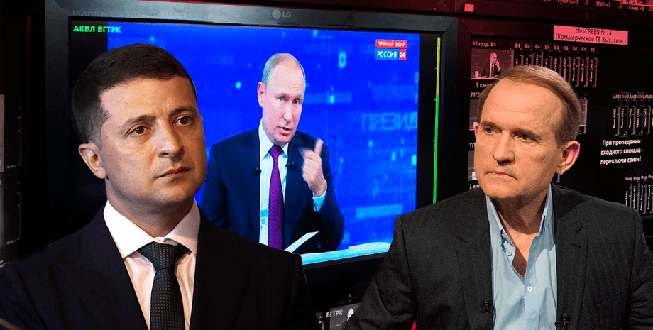 Медведчук, зеленский, путин, телеканалы