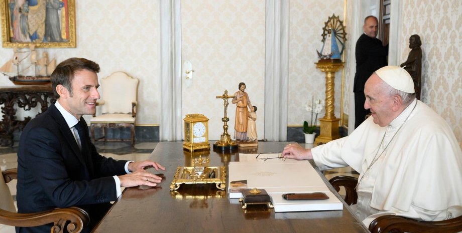 эмманюэль макрон, папа римский, путин, война в украине, аудиенция