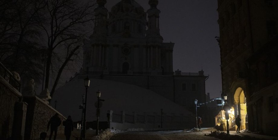 Київ, світло, блекаут, темрява, електрика, зима