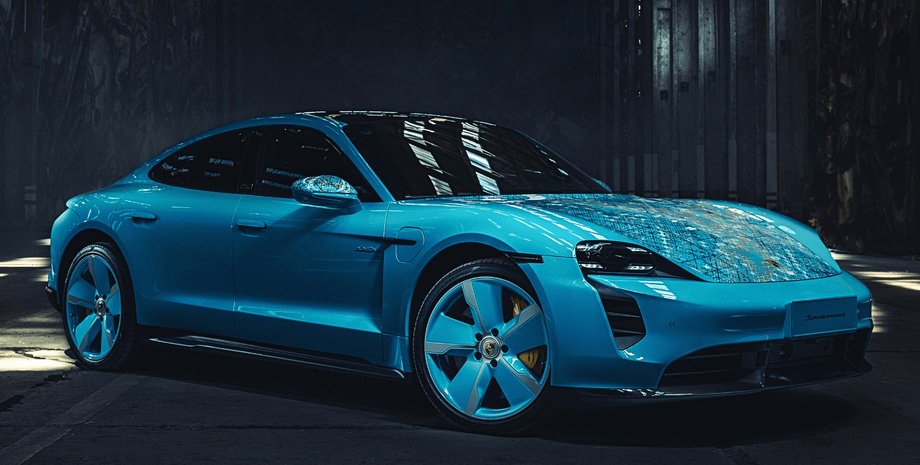 Porsche, Porsche Taycan, Porsche Taycan Turbo S, Искусство, Арт-объект, Электромобиль, Авто, Автомобили