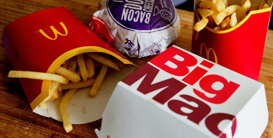 Еда, бургер, картошка, McDonald's, фастфуд, питание