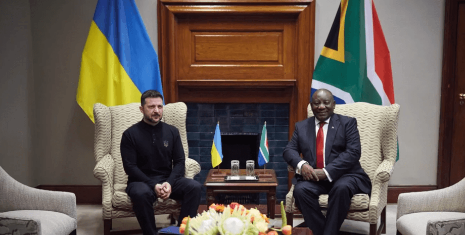 Володимир Зеленський, Сиріл Рамафоса, президенти двох країн, візит до Південної Африки