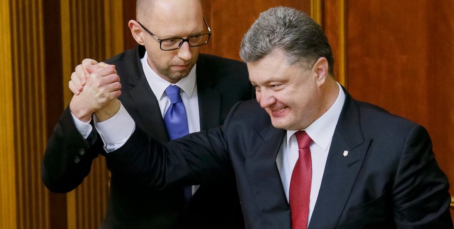 Петр Порошенко и Арсений Яценюк / Фото пресс-службы Верховной Рады