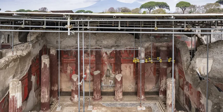 раскопки, Помпеи, фреска, культ, ритуал, открытие, Дионис, Италия