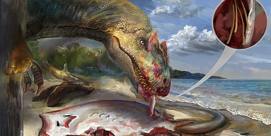 динозавр, акула, динозавр їсть акулу